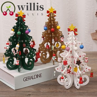 Willis ต้นคริสต์มาสไม้สีขาว/สีเขียว/ทองสําหรับตกแต่งบ้าน