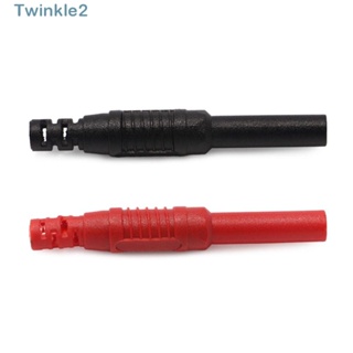 Twinkle อะแดปเตอร์ปลั๊กกล้วย พลาสติก ฉนวนกันความร้อน 4 มม. สีดํา แดง ปลอดภัย