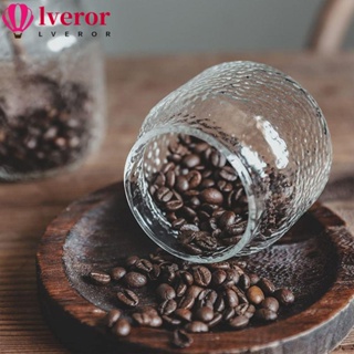 Lveror โหลแก้วใส ขนาด 500 มล. 4.3*3.3*3.3 นิ้ว สําหรับใส่เมล็ดกาแฟ