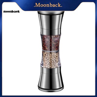 &lt;moonback&gt; เครื่องบดเครื่องเทศ พริกไทย เกลือ สเตนเลส 2-in-1 ปรับได้ ทําความสะอาดง่าย