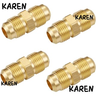 Karen ข้อต่อท่อน้ํามัน ทองเหลือง 3/8 นิ้ว ทนทาน 4 ชิ้น