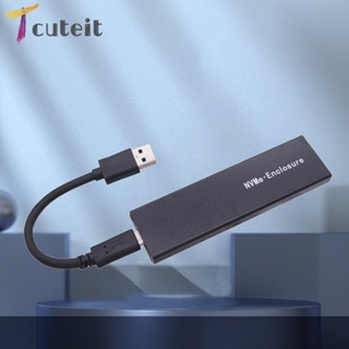 Tcuteit กล่องโซลิดสเตทไดรฟ์ภายนอก M2 USB 3.1 Gen 2 RTL9210B