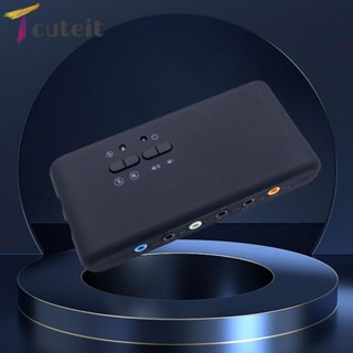 Tcuteit การ์ดเสียง 7.1 8 ช่อง เอาท์พุต DAC USB 2.0 สําหรับลําโพงตั้งโต๊ะ ใช้ในครัวเรือน