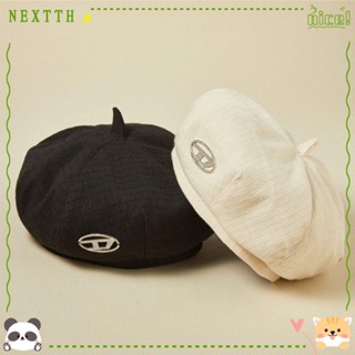 Nextth หมวกเบเร่ต์ หมวกเบเร่ต์ ลายสก๊อต แนวสตรีท ฝรั่งเศส แฟชั่นคลาสสิก สีพื้น แปดเหลี่ยม สําหรับผู้หญิง