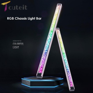 Tcuteit แถบไฟ LED ARGB ประดับเพชร สําหรับตกแต่งเคสคอมพิวเตอร์ตั้งโต๊ะ PC