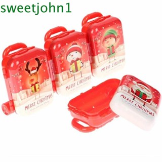 Sweetjohn จี้ซานตาคลอส พลาสติกโลหะ ขนาดเล็ก สําหรับตกแต่งบ้านตุ๊กตา กระเป๋าเดินทาง เครื่องประดับ