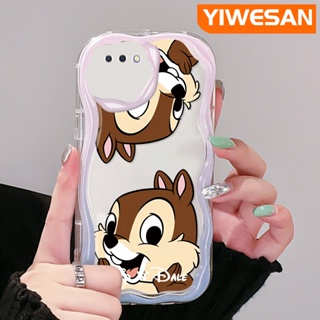 เคสโทรศัพท์มือถือ ซิลิโคนนิ่ม ใส กันกระแทก ลายการ์ตูนชิปน่ารัก สีครีม สําหรับ OPPO A3s A12E A5 2018 Realme C1