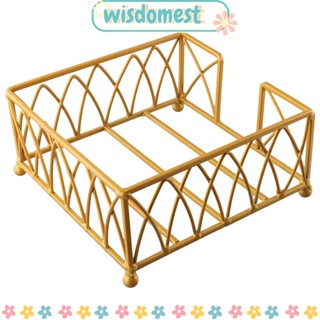 Wisdomest ที่วางกระดาษเช็ดปาก ทรงสี่เหลี่ยม สีทอง 7.3 X 7.3 X 3.4 นิ้ว สําหรับตกแต่งห้องครัว