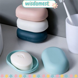 Wisdomest กล่องสบู่ พร้อมฝาปิด แบบพกพา สําหรับเดินทาง ห้องน้ํา