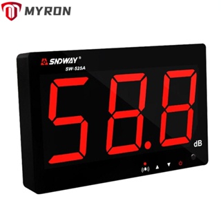 Myron เครื่องวัดระดับเสียงดิจิทัล SW-525A 30dB เป็น 130dB หน้าจอ LCD แบบแขวนผนัง สําหรับห้องเรียน