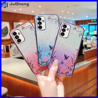 Jusheng เคสโทรศัพท์มือถือ ลายผีเสื้อกระพริบ สําหรับ samsung A04S A14 A13 5G A24 A34 5G A13 4G A32 A52 A52S A72 MMHY