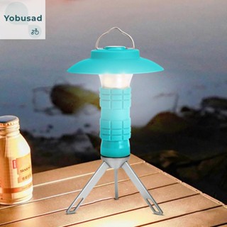 [Yobusad.th] ไฟตั้งแคมป์ 2200mAh กันน้ํา 200LM ชาร์จ USB พร้อมตัวยึดโคมไฟ