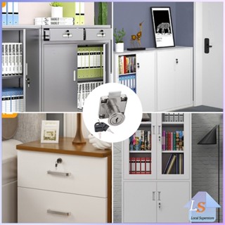 บล๊อคกุญแจล็อคบานลิ้นชัก กุญแจลิ้นชัก เฟอร์นิเจอร์ทั่วไป สีดำ Drawer lock