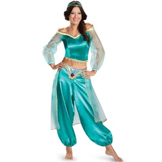 [0627] Halloween  New  Comic  Cosplay Gift  Animation M-XXL Lamp of Aladdin Princess Jasmine Dress Game Uniform Clothing XIGL