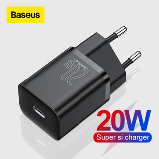 Baseus 20W PD Super Si USB C ที่ชาร์จ สําหรับ iPhone 12 Pro Max รองรับ QC3.0 ชาร์จเร็ว แบบพกพา ที่ชาร์จโทรศัพท์ สําหรับ iP 11 Pro Max