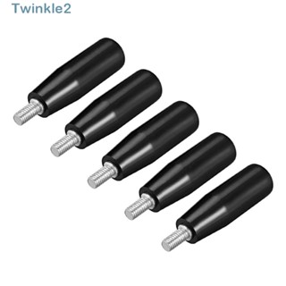 Twinkle 5 ชิ้น|มือจับ ลูกหมุนได้ สีดํา M6X50 ตัวผู้ อุปกรณ์ล้อมือ Bakelite สําหรับ|อุปกรณ์เสริมเครื่องกลึงไฟฟ้า