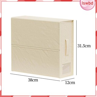 [lswbd] กล่องจัดเก็บผ้าปูที่นอน แบบพับได้ 38x12x31.5 ซม. พร้อมหน้าต่าง