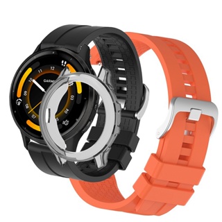 สําหรับ Garmin Venu3 สายนาฬิกา ซิลิโคน สายรัดข้อมือ กีฬา เคสสมาร์ทวอทช์ TPU ฝาครอบกันชน ป้องกันหน้าจอ สําหรับ Garmin Venu 3 สาย