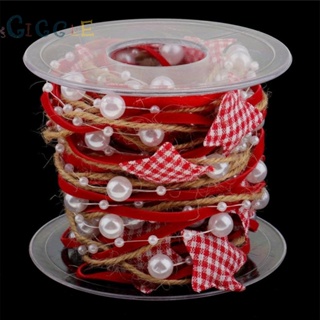 ⭐NEW ⭐Gift Wrap Ribbon 5Meter Artificial Bead Pearl Christmas For Birthday Wedding