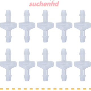 Suchenhd วาล์วตรวจสอบ ตัวผู้ 1/4 นิ้ว ไม่ย้อนกลับ โอโซน PP สีขาว น้ํามัน น้ํา อากาศ 10 แพ็ค