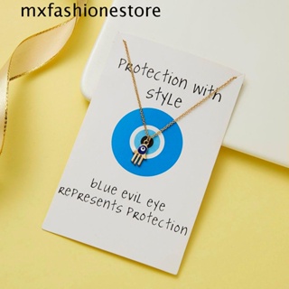 Mxfashione สร้อยคอโซ่ จี้รูปตาชั่วร้าย สีเงิน สีทอง