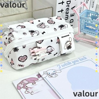 Valour กระเป๋าดินสอ ขนาดใหญ่ จุของได้เยอะ ลายการ์ตูนชินจัง คาวาอี้ โปกักโค ซินนาม่อนโรล เหมาะกับของขวัญ สําหรับนักเรียน