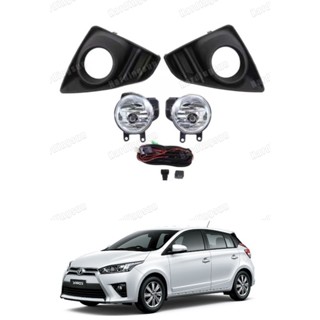 (พร้อมสายไฟ และสวิตช์) ชุดไฟตัดหมอก กันชนหน้า สําหรับ toyota yaris 2014 2015 2016 2017