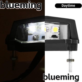 Blueming2 ไฟเบรกท้าย ไฟป้ายทะเบียน LED 12V อะลูมิเนียมอัลลอย กันน้ํา สีขาว สําหรับรถจักรยานยนต์