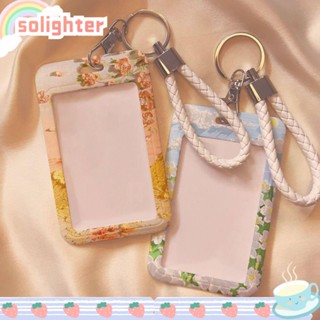 Solighter ที่ใส่บัตรเครดิต พลาสติก น่ารัก อุปกรณ์นักเรียน ผู้หญิง ผู้ชาย