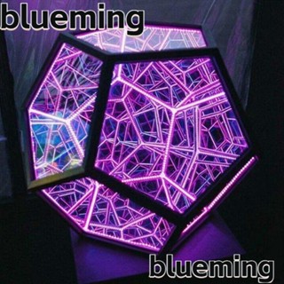 Blueming2 โคมไฟอะคริลิค ทรงลูกบาศก์ ใช้รีโมตควบคุม USB สีสันสดใส สําหรับสํานักงาน