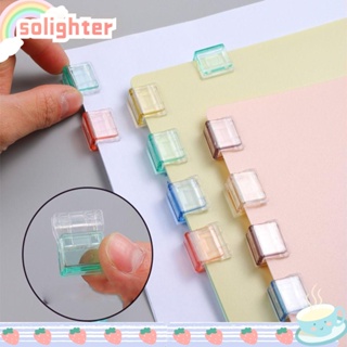 Solighter คลิปหนีบกระดาษ แบบพลาสติกใส อเนกประสงค์ 20 ชิ้น