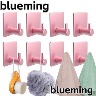 Blueming2 ตะขอแขวนผ้าขนหนู อลูมิเนียม สีโรสโกลด์ สไตล์โมเดิร์น สําหรับติดผนังห้องน้ํา ห้องครัว 8 ชิ้น