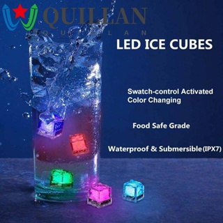 Quillan ก้อนน้ําแข็งนีออน LED เรืองแสง สําหรับตกแต่ง 12 ชิ้น