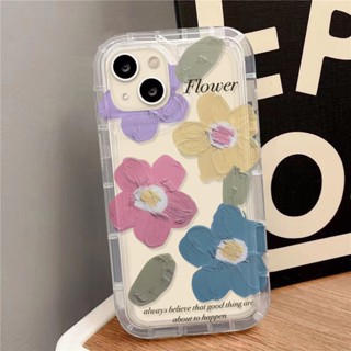 เคสโทรศัพท์นุ่มใส ดอกไม้ For OPPO A35 A17 A16K A35 A9 A5 A12 A3S A31 A52 A92 A94 A57 F21Pro Reno 5 6 7 Lite เคสใส เคสใส