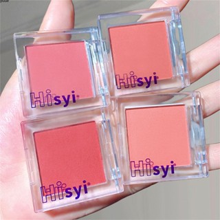 HISYI Monochrome Blush Palette NATURAL Cheek Tints สำหรับ Brightening Contouring Matte FINISH Brightening Face Face Contouring เครื่องสำอาง Face Blusher แต่งหน้าหญิง Matte puueqg