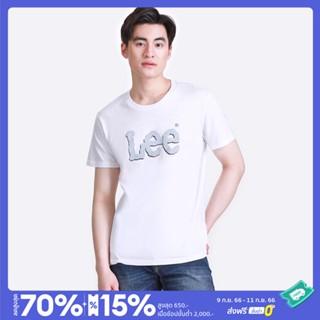 [S-5XL]LEE เสื้อยืดแขนสั้นผู้ชาย ทรง REGULAR รุ่น LE S523MTSSF05 สีขาว