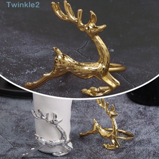 Twinkle ที่ใส่ผ้าเช็ดปาก ลายคริสต์มาสน่ารัก ทนทาน 1 5 ชิ้น สําหรับตกแต่งโต๊ะ บาร์ งานแต่งงาน DIY