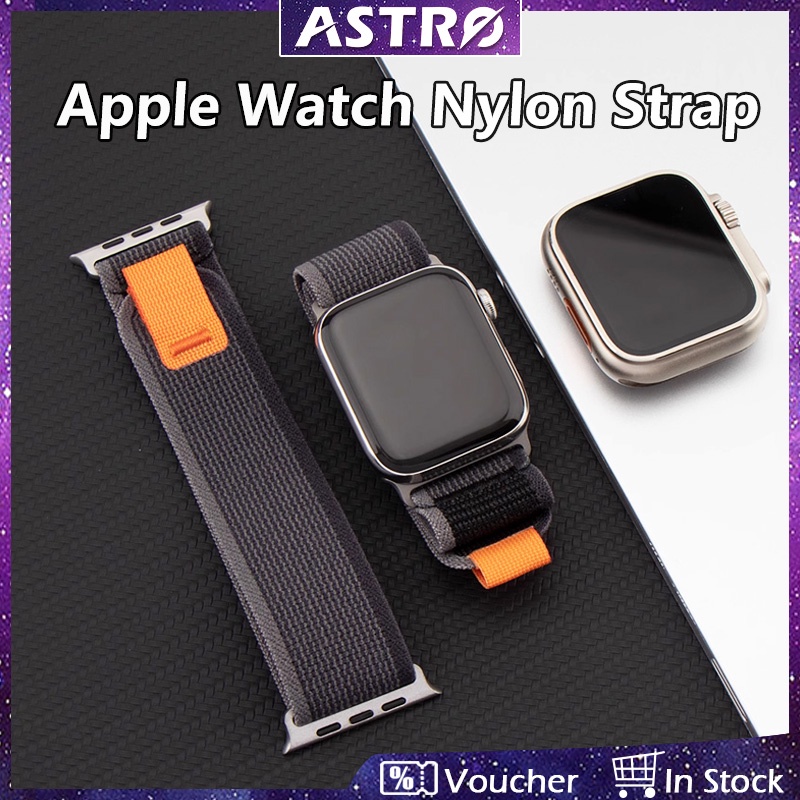 Astro สายนาฬิกาข้อมือไนล่อนถัก แบบนิ่ม สําหรับ Apple Watc 49 มม. 38 มม. 40 มม. 41 มม. 42 มม. 44 มม. 45 มม. Smart Watch Series Ultra 8 7 6 5 4 3 2 1 iWatch