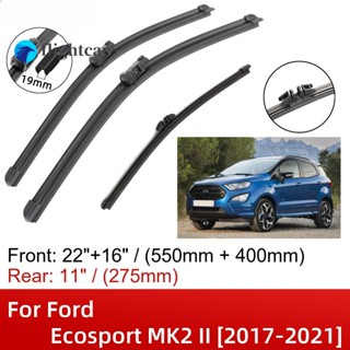 Flightcar ใบปัดน้ําฝน ด้านหน้า และหลัง อุปกรณ์เสริม สําหรับ Ford Ecosport MK2 II 2017-2021 22 นิ้ว +16 นิ้ว +11 นิ้ว 2017 2018 2019 2020 2021