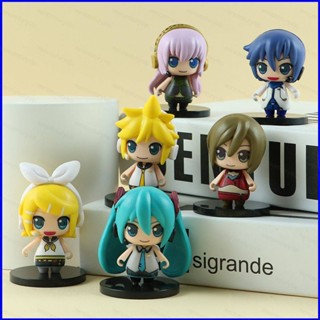 Gp1 โมเดลฟิกเกอร์ Hatsune Miku Luca Len Rin Meiko Kaito Q Version PG1 6 ชิ้น สําหรับเด็ก