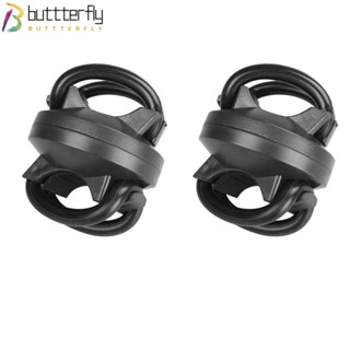 Buttterfly ที่วางไฟฉาย พลาสติก ซิลิโคน สีดํา สําหรับจักรยาน 2 ชิ้น