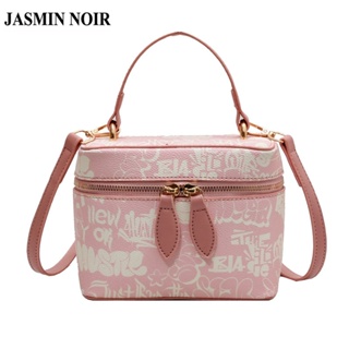 Jasmin NOIR กระเป๋าถือ กระเป๋าสะพายไหล่ ทรงสี่เหลี่ยม ขนาดเล็ก พิมพ์ลายดอกไม้ แฟชั่นฤดูร้อน สําหรับสตรี 2023