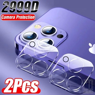 2PCS Camera Lens Glass For iPhone 11 12 13 14 15 Pro Max 15+ Camera Protector Film Protective Glass