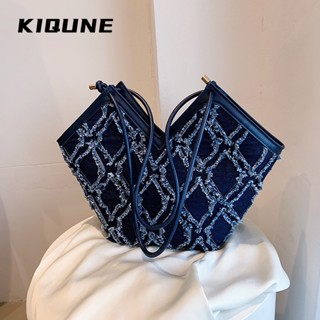 KIQUNE กระเป๋าผ้ากระเป๋าผ้าแคนวาส Tote Bag 2023 NEW GTT2390OS2 37Z230911