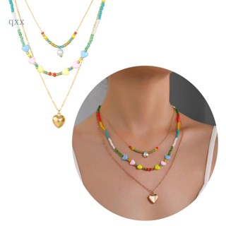 Ch*【พร้อมส่ง】สร้อยคอลูกปัดอะคริลิค แฮนด์เมด สไตล์โบฮีเมียน