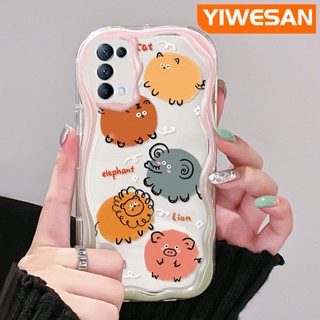 เคสโทรศัพท์มือถือ ซิลิโคนใส กันกระแทก ลายการ์ตูนสวนสัตว์น่ารัก สีสันสดใส สําหรับ OPPO Reno 5 5G Reno 5K 5G Find X3 Lite