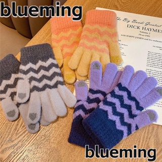 Blueming2 ถุงมือผ้าถัก กันลม ให้ความอบอุ่น สําหรับขี่จักรยานกลางแจ้ง