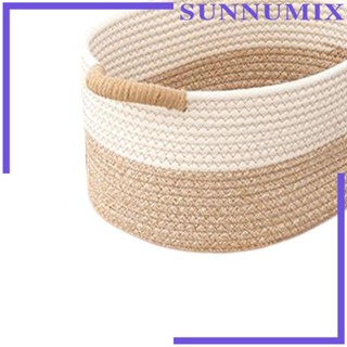 [Sunnimix] ตะกร้าเชือกสาน อเนกประสงค์ สไตล์นอร์ดิก เรียบง่าย สําหรับจัดระเบียบตู้เสื้อผ้า ห้องนอน