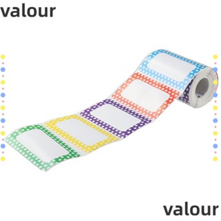 Valour สติกเกอร์แท็กชื่อ กระดาษเปล่า ลอกออกได้ หลากสี สําหรับครอบครัว สํานักงาน