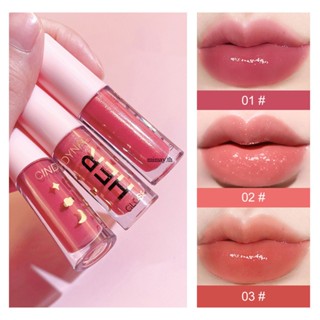 Cindynal 8 สีกระจกส่องสว่าง Lip Glaze ลิปสติก Lip Balm Moisturizing Lip Beaity Pouty Jelly Glass Lip GLOSS mimay